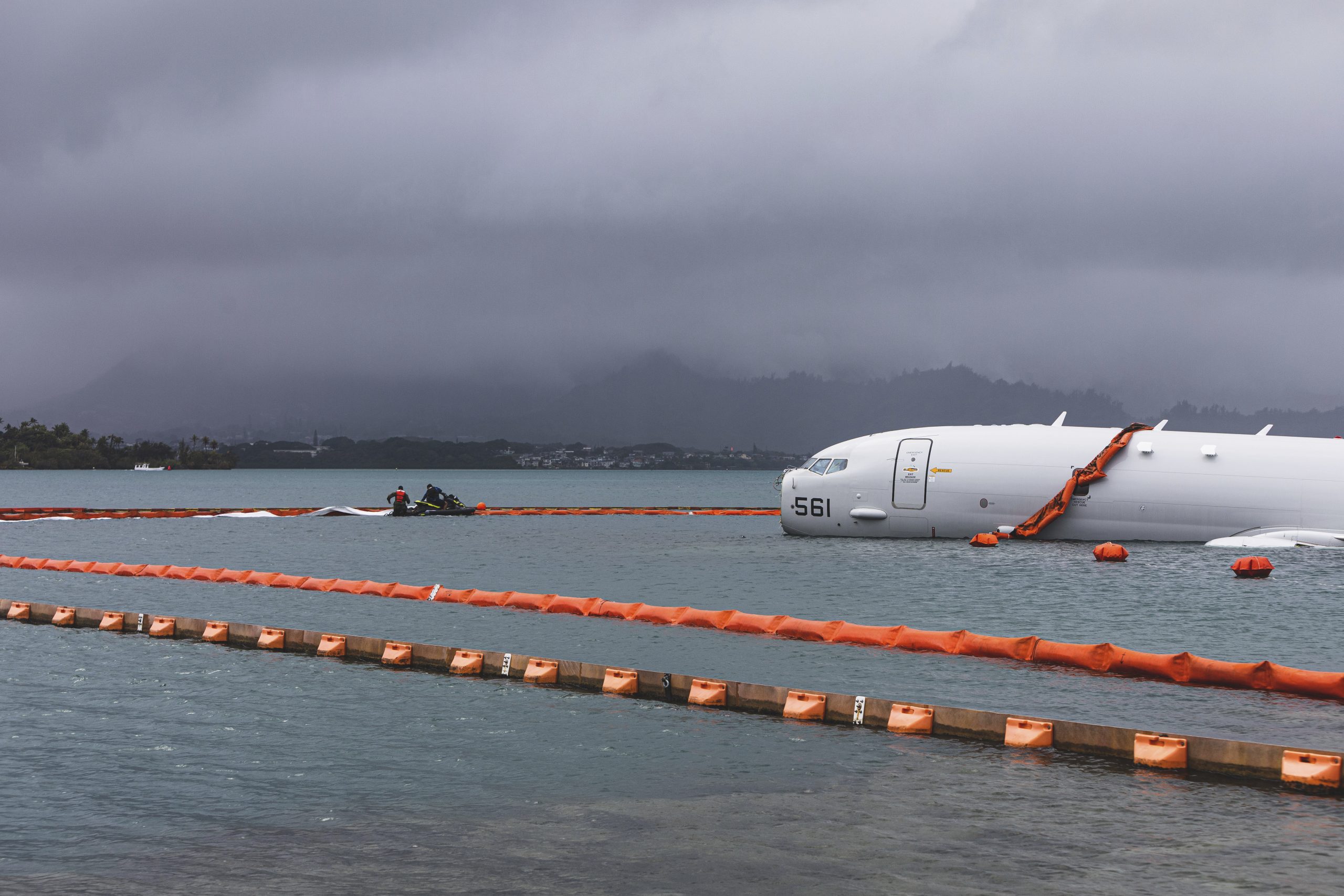 US Navy removes fuel from plane that overshot Hawaii runway and is now
