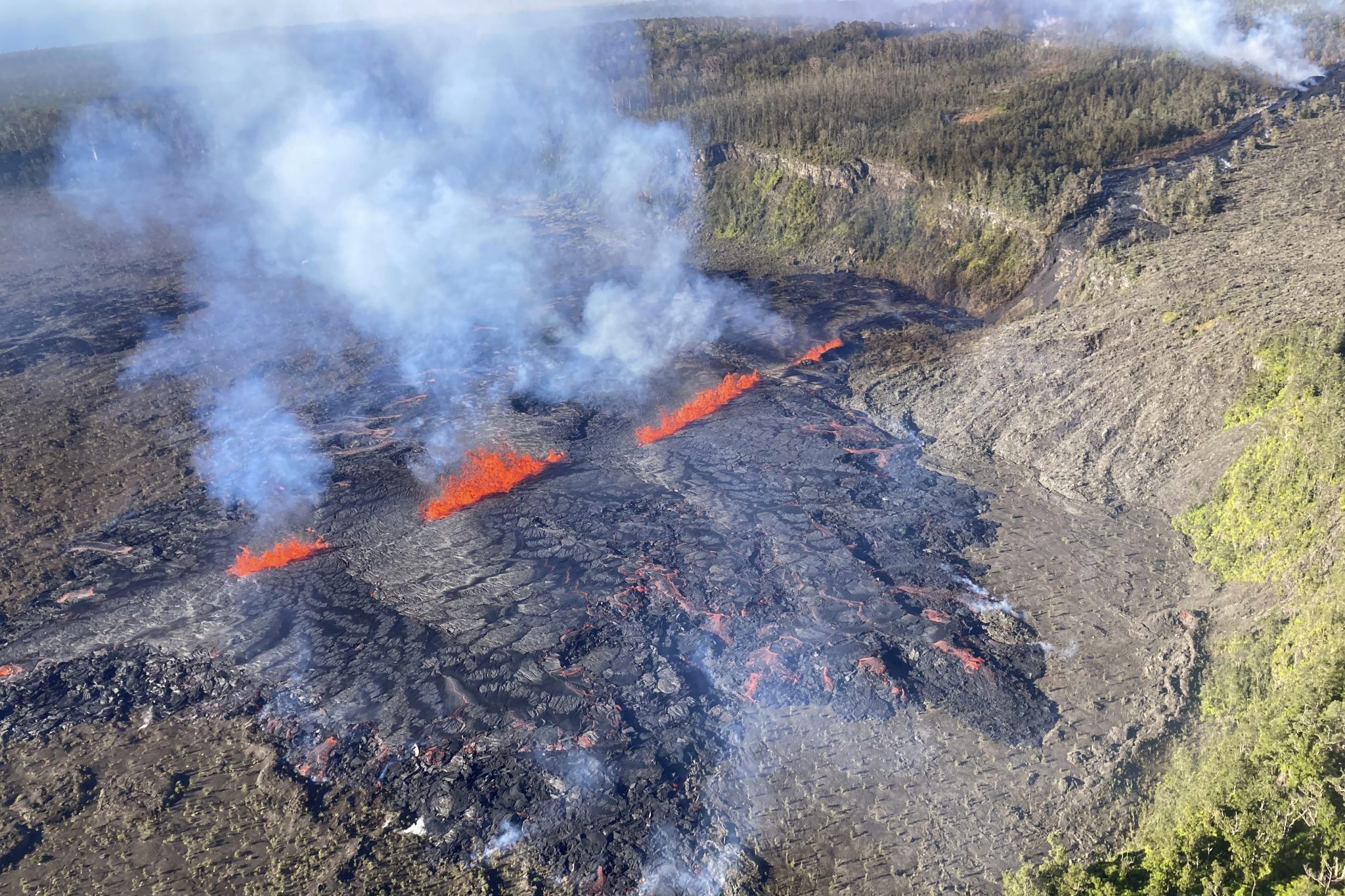 Hawaii's Kilauea volcano is erupting again in a remote part of a