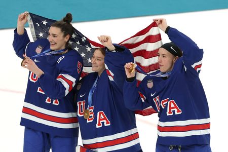 Olympics-Ice hockey-United States earn gold, revenge in OT win over Canada