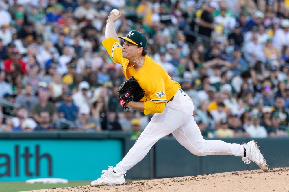 Athletics pitcher J.T. Ginn loses no-hit bid in 7th inning against Nationals