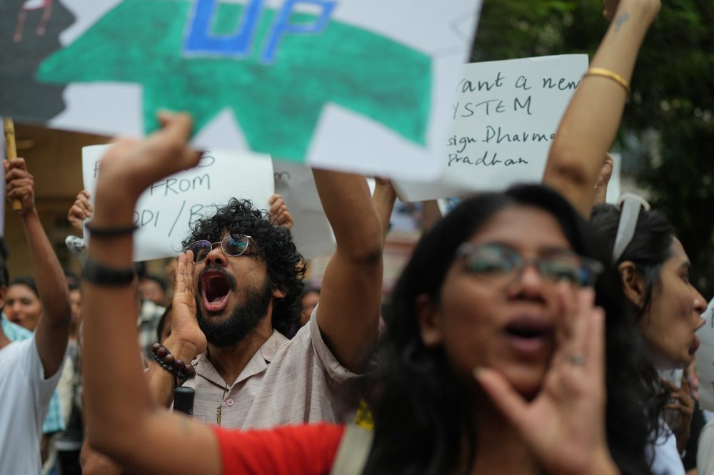 India’s Cockroach movement supporters gather to attempt a march to Parliament