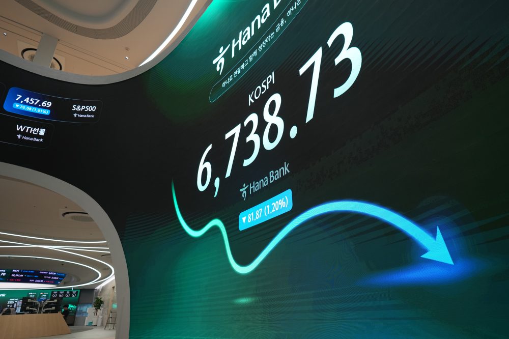 South Korea’s Kospi drops 4.5% as some AI stocks swoon, while oil keeps climbing