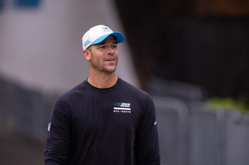 Panthers tight end Mitchell Evans carted off with an ankle injury, not believed to be serious