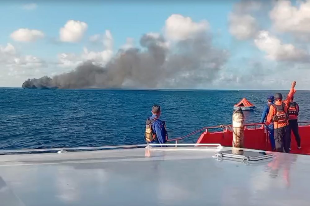 Crews work to rescue more passengers from burning ferry near Bali, Indonesia