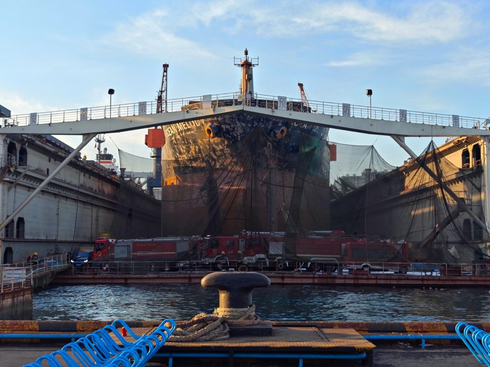 25 dead after cargo ship catches fire in China’s port, state media says