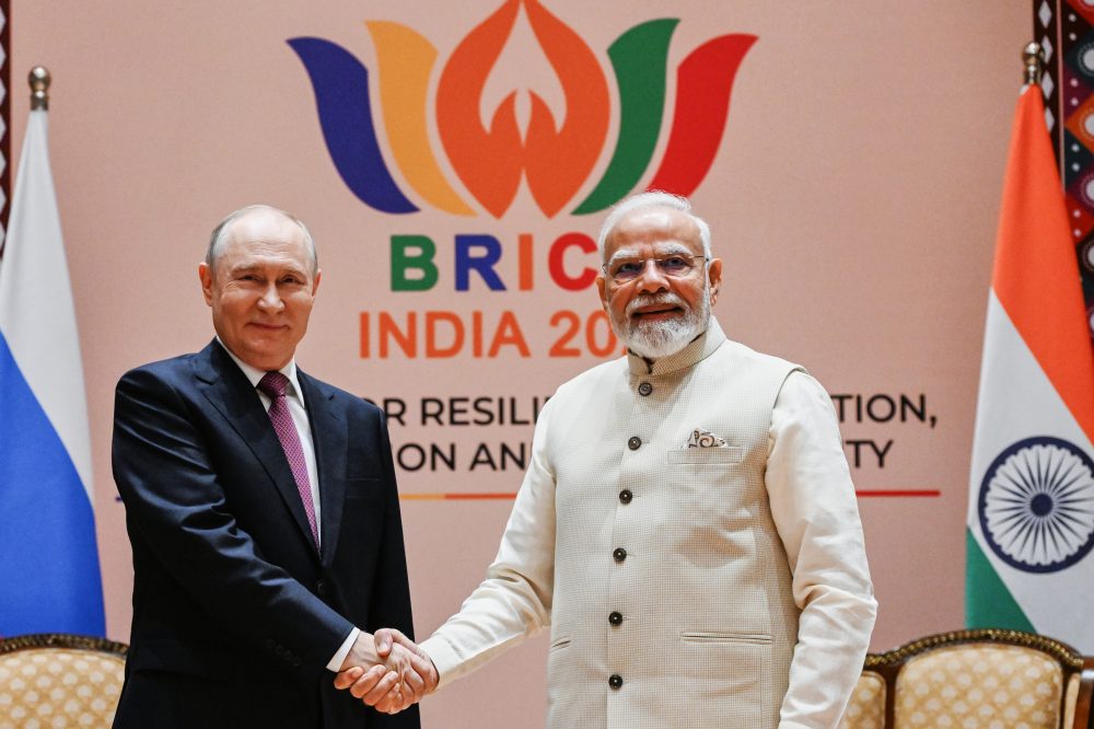Modi holds talks with Putin and Iran’s president before BRICS summit of 11 nations