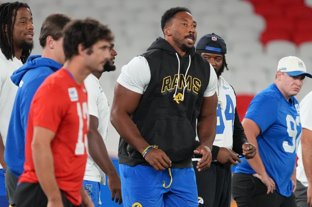 Sean McVay says Rams’ season opener made it clear Myles Garrett needed knee surgery